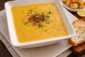 Lokanta Usulü Süzme Mercimek Çorbası