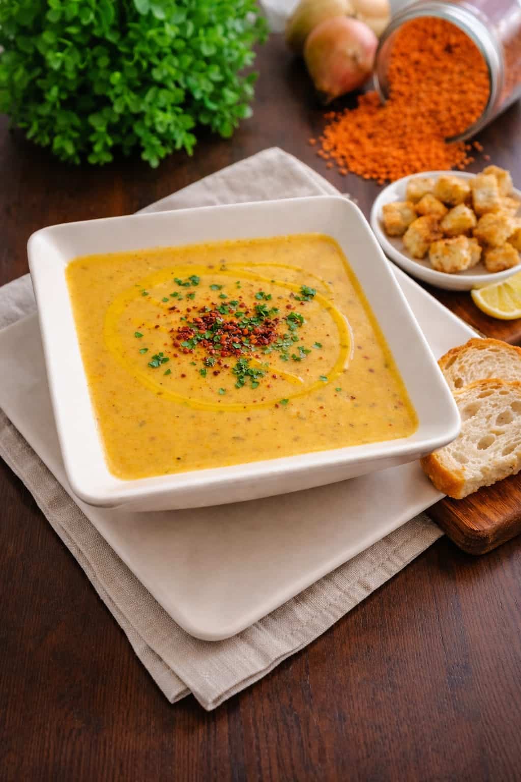 Lokanta Usulü Süzme Mercimek Çorbası